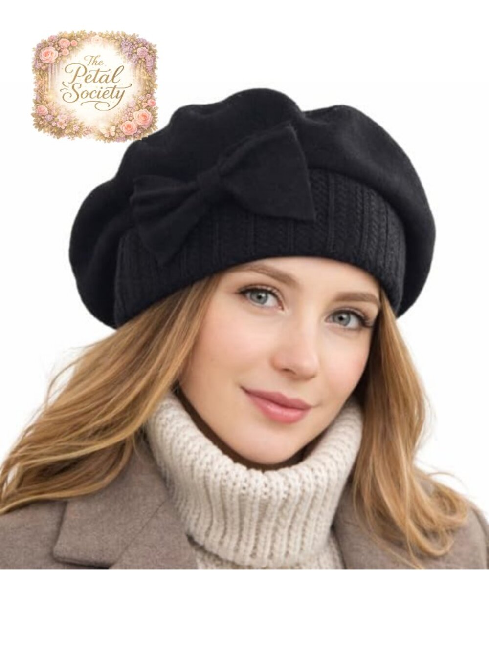 100% Wool Felted Beret Bucket Hat Dress Winter Beanie
